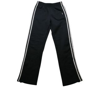 Adidas Pants Boys Large Climalite Black Striped Athletic Track Pants‎